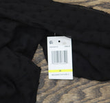 Sam & Jess Womens V-Neck Smocked Cuff Lined V-Neck Top Black M