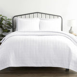 Ienjoy Home Premium Ultra Soft 3-Piece Quilted Coverlet Set White Queen