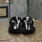 Giani Bernini Womens Rivver Sandals Buckle Thong Sandals Black Smooth 5M