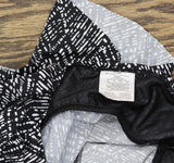 Swim Solutions Womens Printed Triple Tier Tankini Swim Top Black / White 8