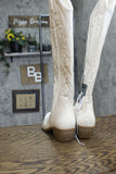Wild Fable Kenzi Western Boots with Memory Foam Insole Ivory Off White 6.5M