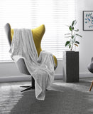 Nestl Cut Plush Lightweight Super Soft Luxury Bed Throw Light Gray 50" x 60"