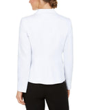 Calvin Klein Womens Petite Single-Button Grommet Blazer Jacket White 14P