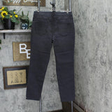DG2 Womens Leopard Print Embellished Straight Leg Jeans Black Animal 14