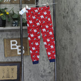 Max And Olivia Toddler Boys Pajama Shirt Pants and Socks Set Red Polar Bear 5T