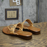 Italian Shoemakers Womens Buckle Strap Thong Sandals 167630c832aab3 Brown 7M