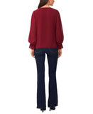 Vince Camuto Womens Plus Size Blouson-Sleeve V-Neck Blouse 92523B007