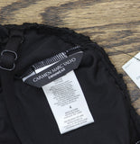 Womens Crochet Scoop Neck One Piece Swimsuit Black 4