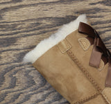 UGG Girls Bailey Bow II Sheepskin Shearling Boots 1017394T Chestnut Brown 7T