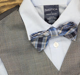 Nautica Little Boys Formal Vest Shirt Bow Tie Suit Set Tanzanite Blue 7