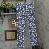 Lands' End Womens Knit Pajama Pants 1678eafef5f80b Navy Blue Floral S