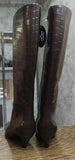INC International Concepts Knee-High Boots with Kitten Heel Brown Croc 7.5M