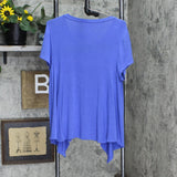 G By Giuliana Fit and Flare Tee with Seaming 689669 Dazzling Blue Large