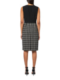 Kasper Womens Mixed Media Sheath Tweed Dress 10916485 Black Multi 12