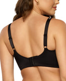 Paramour Cushioned Comfort Unlined Minimizer Underwire Bra Black / Almond 36B