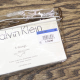 Calvin Klein Womens Carousel 3-Pack Thong QD3587 Black / White / Grey Heather XL