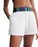 Calvin Klein Womens Intense Power Pride Lounge Sleep Shorts White Multi XL