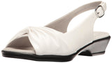 Easy Street Womens Low Block Heel Open Toe Fantasia Dress Sandals White 9W