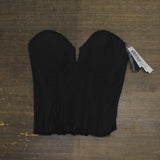 Dominique Womens Vivienne V-Wire Longline Strapless Bridal Bra Corset Black 38D