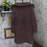 All In Motion Women’s Full Zip Long High Pile Teddy Fleece Jacket Coat Brown S