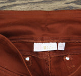 Belle By Kim Gravel Twill Baby Bootcut Jeans Burnt Henna Orange Brown 12P