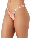 O'Neill Floral Solimar Medium Coverage Bikini Bottom Desert Flower Pink L
