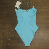 Becca Womens Standard Monte Carlo One Piece Swimsuit 221057 Oasis Blue M