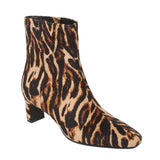 A New Day Womens Tigris Boots Ankle Block Heel Boots Brown Tiger Multi 8M