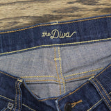 Old Navy Womens The Diva Stretch Denim Straight Leg Jeans Blue 8 Long