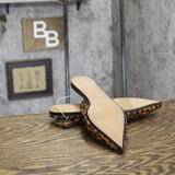 A New Day Womens London Sling Back Flats Sandals 94303556 Cheetah Brown 7.5M