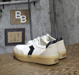 Dr. Scholl's Womens Madison Lace Sneaker I7073S9 White / Oyster Smooth 9M