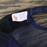 Mens Vintage VA Roadeo School Bus Trucker Cap Hat Navy Blue L