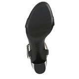 Naturalizer Bristol Ankle Strap Chunky Block Heel Dress Sandal Black Smooth 9