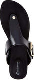 Giani Bernini Womens Rivver Sandals Buckle Thong Sandals Black Smooth 5M