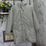 Universal Thread Drawstring Hood Full Zip Snap-Close Parka Jacket Olive Green XS