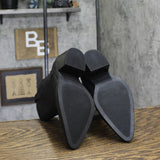 Sun + Stone Womens Brennaa Western Stitching Cowboy Booties Ankle Boots Black 7M
