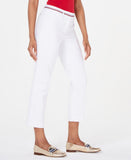 Tommy Hilfiger Womens Ribbon-Trim Ankle Pants T9AKD323 White 6
