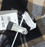Style & Co. Tartan Plaid Fringe Scarf SC9542501 Black Neutral Multi