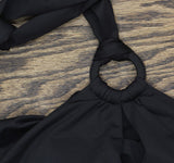 Lauren Ralph Lauren Womens Macrame-Ring High-Neck One-Piece Swimsuit Black 6