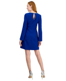 Tahari ASL Womens Rhinestone Trim Shift Dress DAM625-T4 Cobalt Blue 10