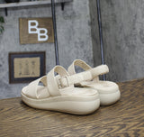 Naturalizer Womens Coast Platform Slingback Flat Sandal Porcelain Brown 8.5M