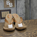 Style & Co Womens Chicklet Wedge Thong Sandals CHICKCOF Brown 10M