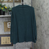 Joan Rivers Womens Wardrobe Builders Funnel Neck Long Sleeve Sweater Green XL