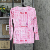 Susan G. Komen Womens Uplifting Graphic Long Sleeve T-Shirt Tee Pink S