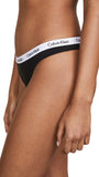 Calvin Klein Womens Carousel 3-Pack Thong QD3587 Black / White / Grey Heather XL