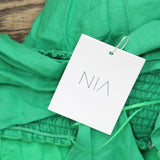 Nia Womens Spaghetti Strap Chamomile Dress Kelly Green M