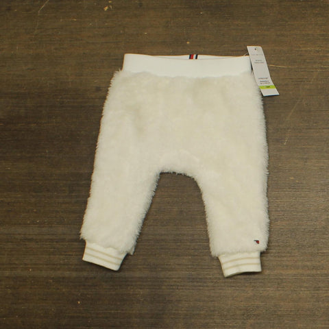 Tommy Hilfiger Baby Boys Sherpa Fuzzy Pull On Pants White 3-6 Months