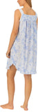 Eileen West Womens Sleeveless Chemise Nightgown E20007 Pigment Rose Blue S