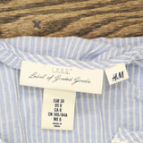 H&M LOGG Womens Long Sleeve Crochet Trim Blouse Shirt Top Blue Multi 6