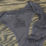 Natori Womens Bliss Perfection One Size Thong 750092 Gunmetal Gry One Size